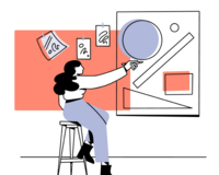 kvinde der designer en bog