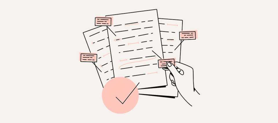 Illustration af en bogredigering