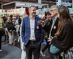 Bestyrelsens medarbejdere på bogmessen